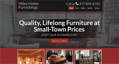 Desktop Screenshot of mileshomefurnishings.com