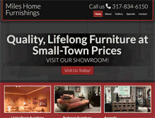 Tablet Screenshot of mileshomefurnishings.com